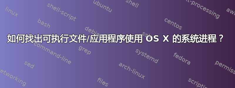 如何找出可执行文件/应用程序使用 OS X 的系统进程？