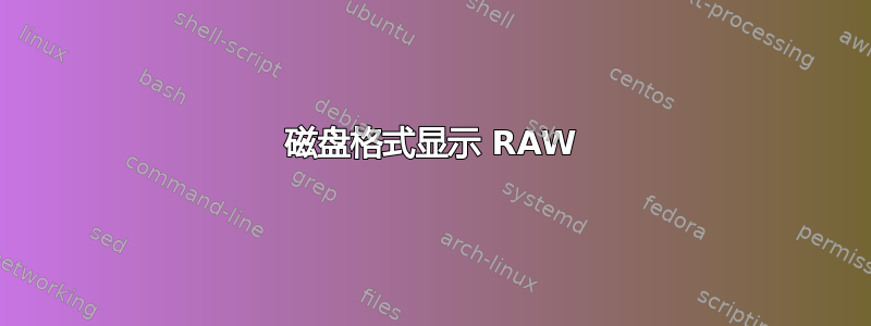 磁盘格式显示 RAW