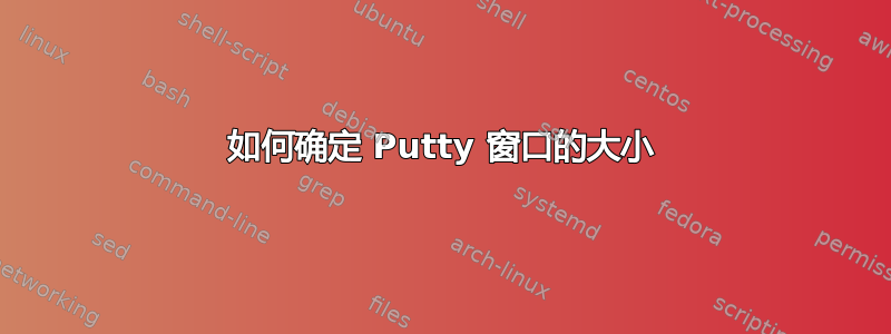 如何确定 Putty 窗口的大小