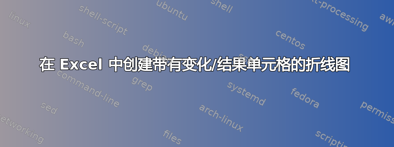 在 Excel 中创建带有变化/结果单元格的折线图