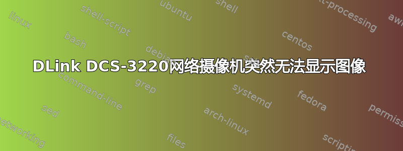 DLink DCS-3220网络摄像机突然无法显示图像