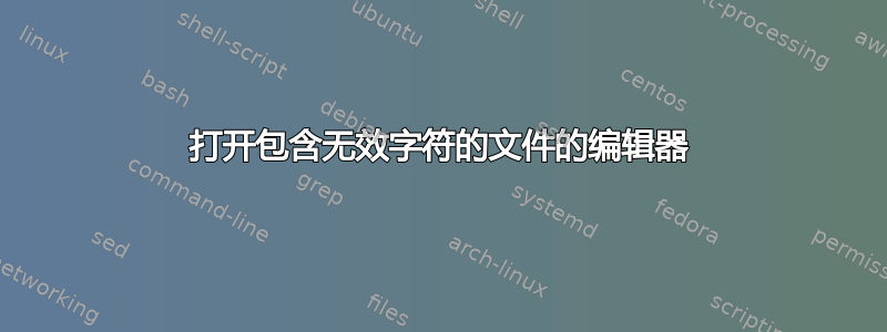 打开包含无效字符的文件的编辑器