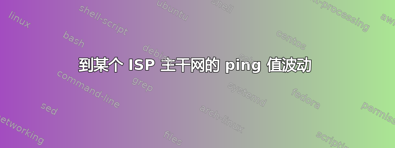 到某个 ISP 主干网的 ping 值波动