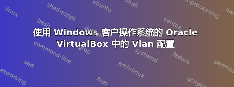 使用 Windows 客户操作系统的 Oracle VirtualBox 中的 Vlan 配置