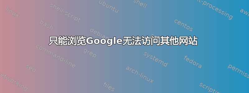 只能浏览Google无法访问其他网站