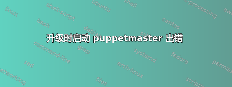 升级时启动 puppetmaster 出错