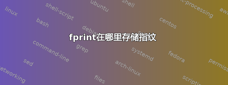 fprint在哪里存储指纹