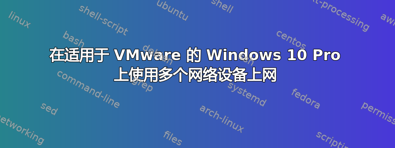 在适用于 VMware 的 Windows 10 Pro 上使用多个网络设备上网