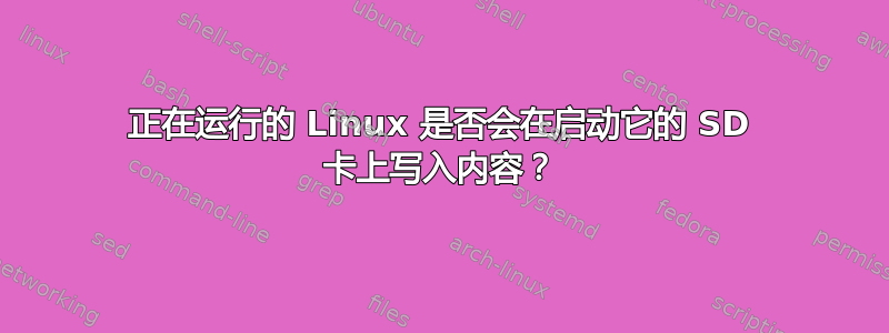 正在运行的 Linux 是否会在启动它的 SD 卡上写入内容？