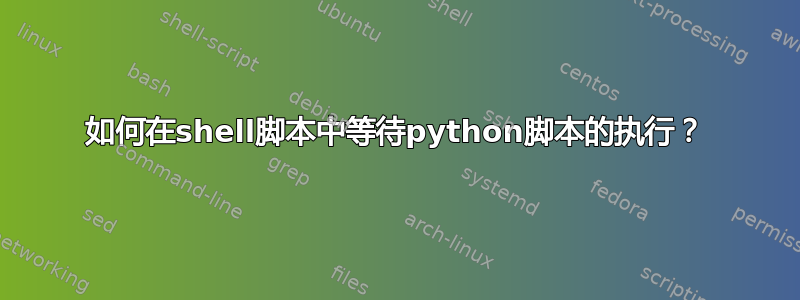 如何在shell脚本中等待python脚本的执行？