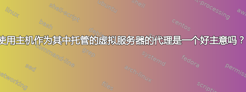 使用主机作为其中托管的虚拟服务器的代理是一个好主意吗？