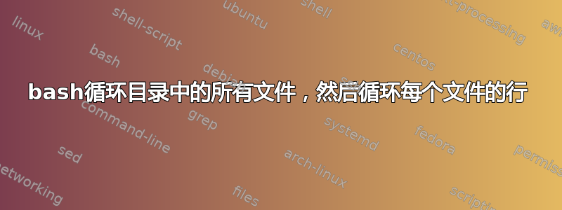 bash循环目录中的所有文件，然后循环每个文件的行