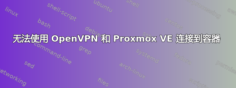 无法使用 OpenVPN 和 Proxmox VE 连接到容器