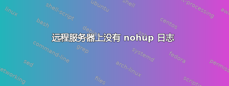 远程服务器上没有 nohup 日志