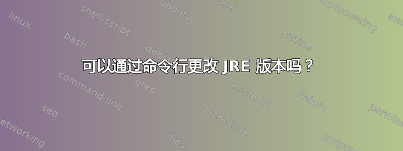 可以通过命令行更改 JRE 版本吗？