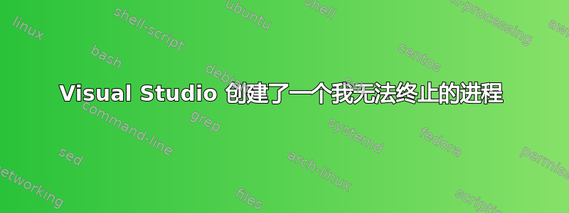 Visual Studio 创建了一个我无法终止的进程