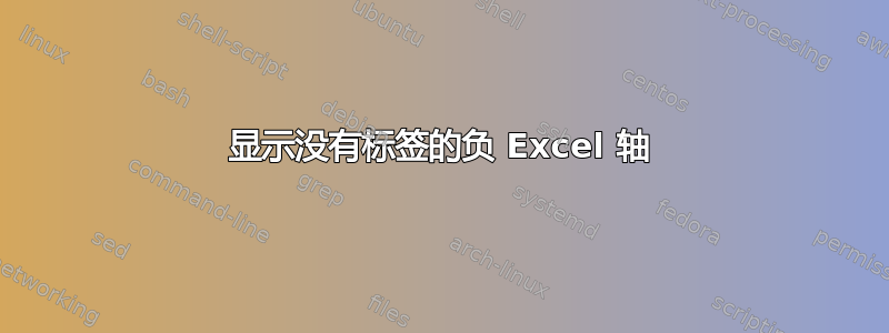 显示没有标签的负 Excel 轴