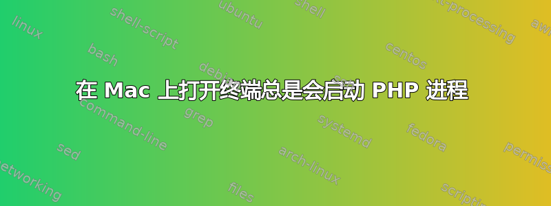 在 Mac 上打开终端总是会启动 PHP 进程