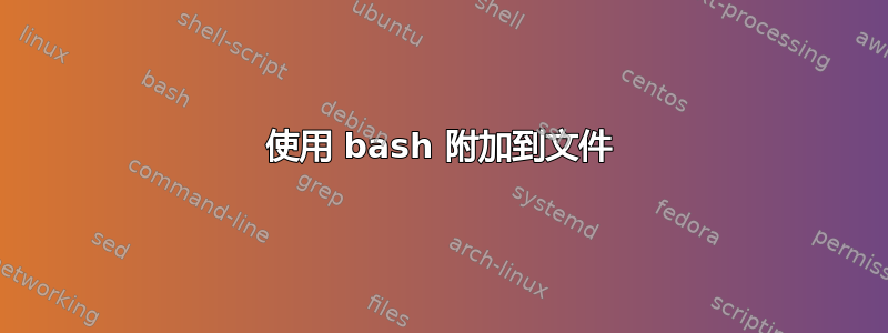 使用 bash 附加到文件
