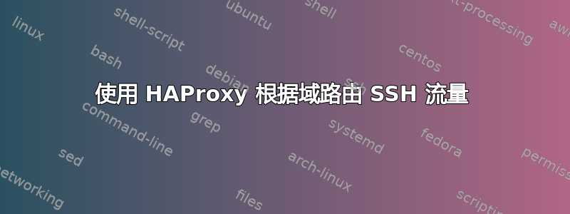 使用 HAProxy 根据域路由 SSH 流量