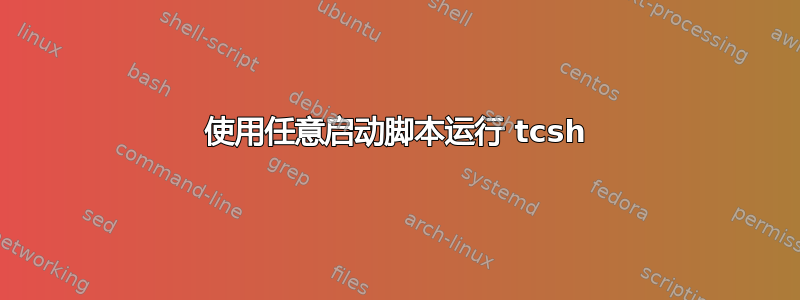 使用任意启动脚本运行 tcsh