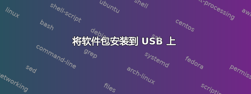 将软件包安装到 USB 上