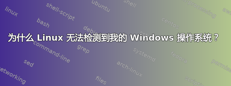 为什么 Linux 无法检测到我的 Windows 操作系统？