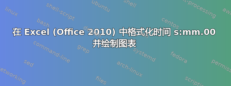 在 Excel (Office 2010) 中格式化时间 s:mm.00 并绘制图表