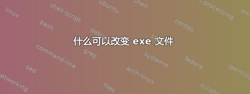 什么可以改变 exe 文件