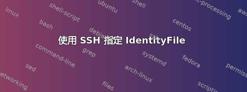 使用 SSH 指定 IdentityFile