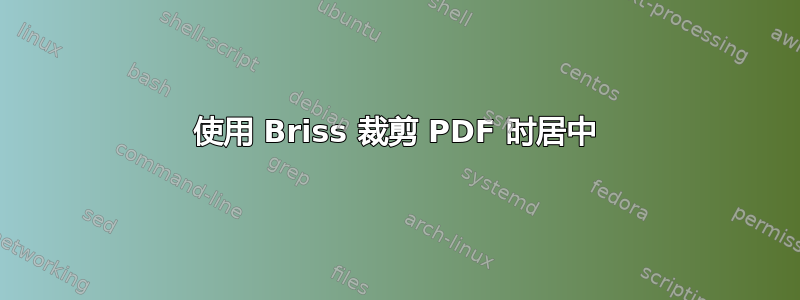 使用 Briss 裁剪 PDF 时居中