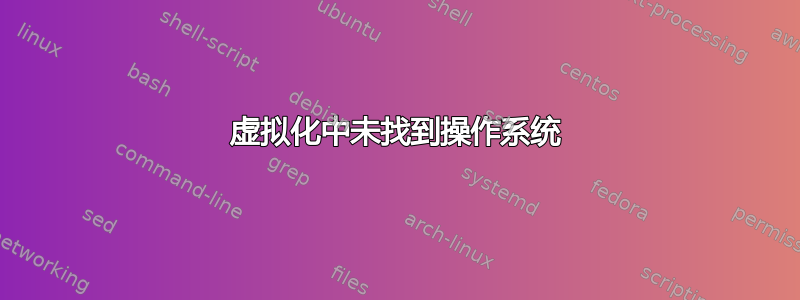 虚拟化中未找到操作系统