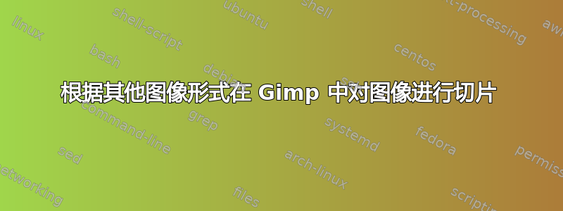 根据其他图像形式在 Gimp 中对图像进行切片