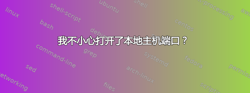 我不小心打开了本地主机端口？