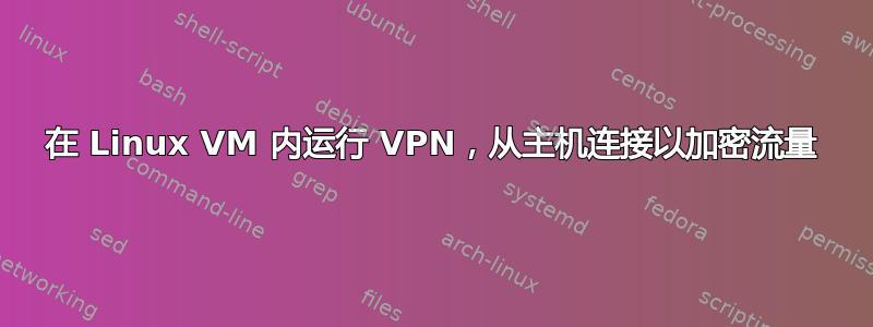 在 Linux VM 内运行 VPN，从主机连接以加密流量