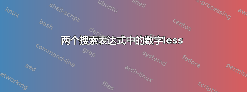 两个搜索表达式中的数字less