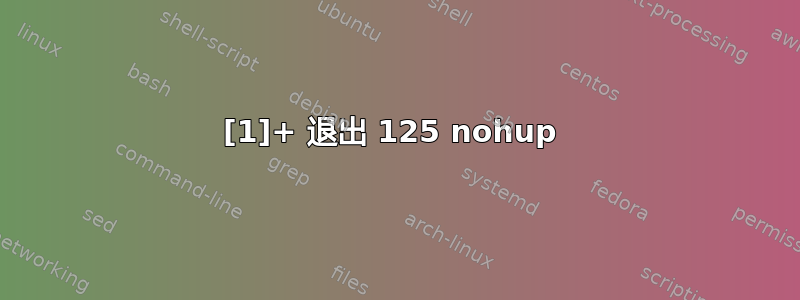 [1]+ 退出 125 nohup 