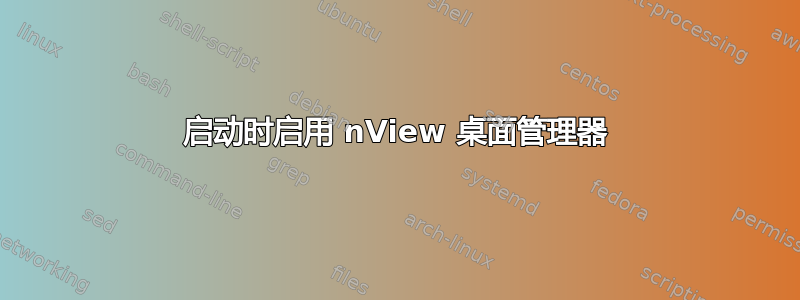 启动时启用 nView 桌面管理器