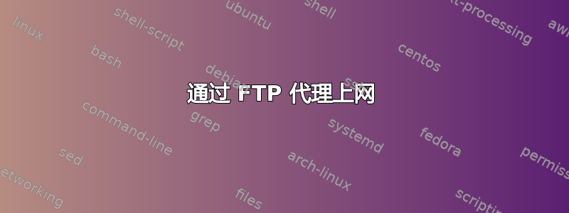 通过 FTP 代理上网