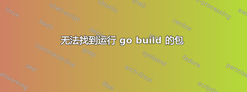 无法找到运行 go build 的包