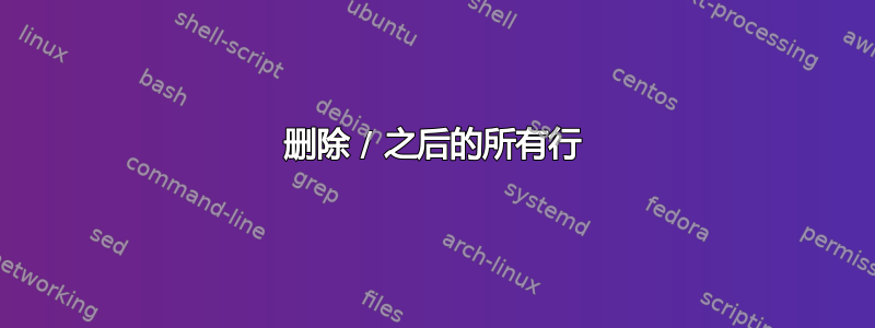 删除 / 之后的所有行