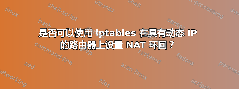 是否可以使用 iptables 在具有动态 IP 的路由器上设置 NAT 环回？