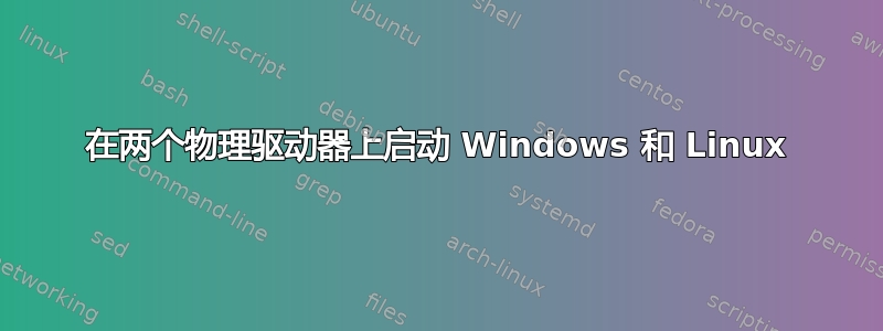 在两个物理驱动器上启动 Windows 和 Linux