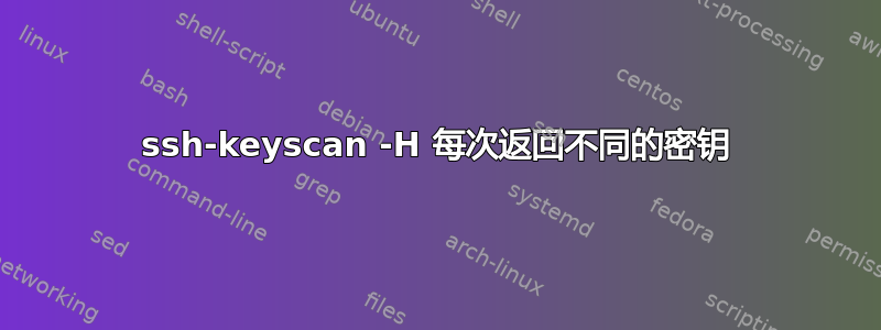 ssh-keyscan -H 每次返回不同的密钥