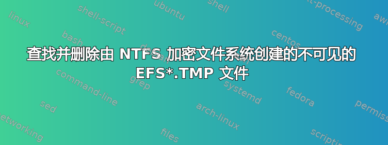 查找并删除由 NTFS 加密文件系统创建的不可见的 EFS*.TMP 文件