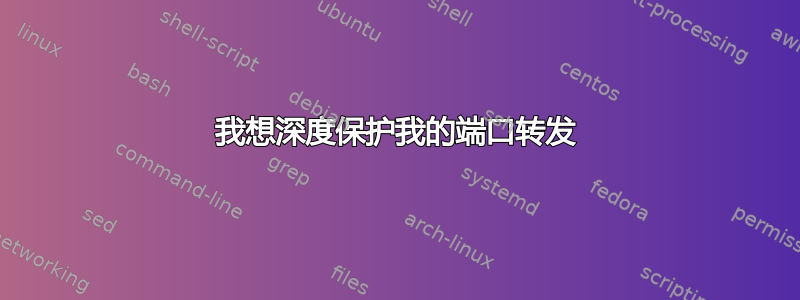 我想深度保护我的端口转发