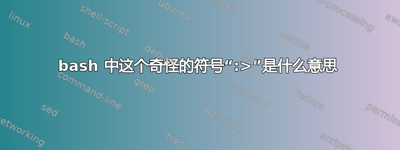 bash 中这个奇怪的符号“:>”是什么意思