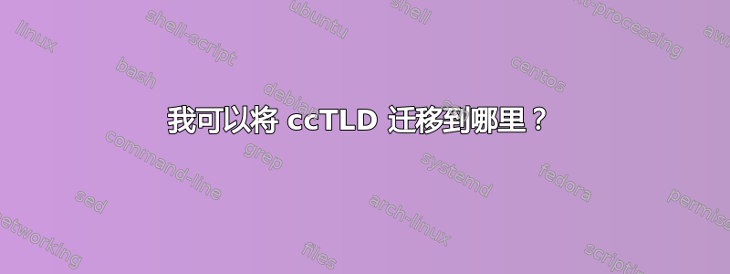 我可以将 ccTLD 迁移到哪里？