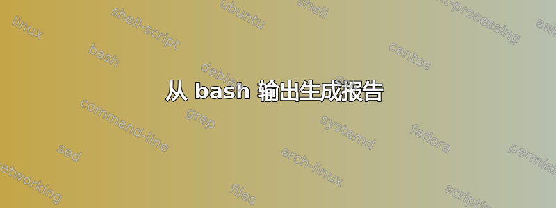 从 bash 输出生成报告