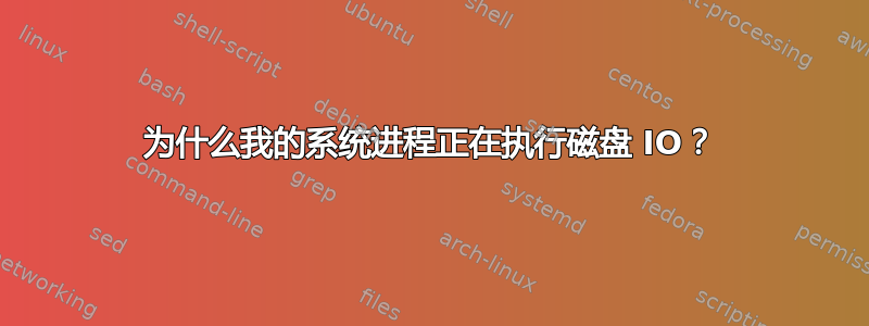 为什么我的系统进程正在执行磁盘 IO？